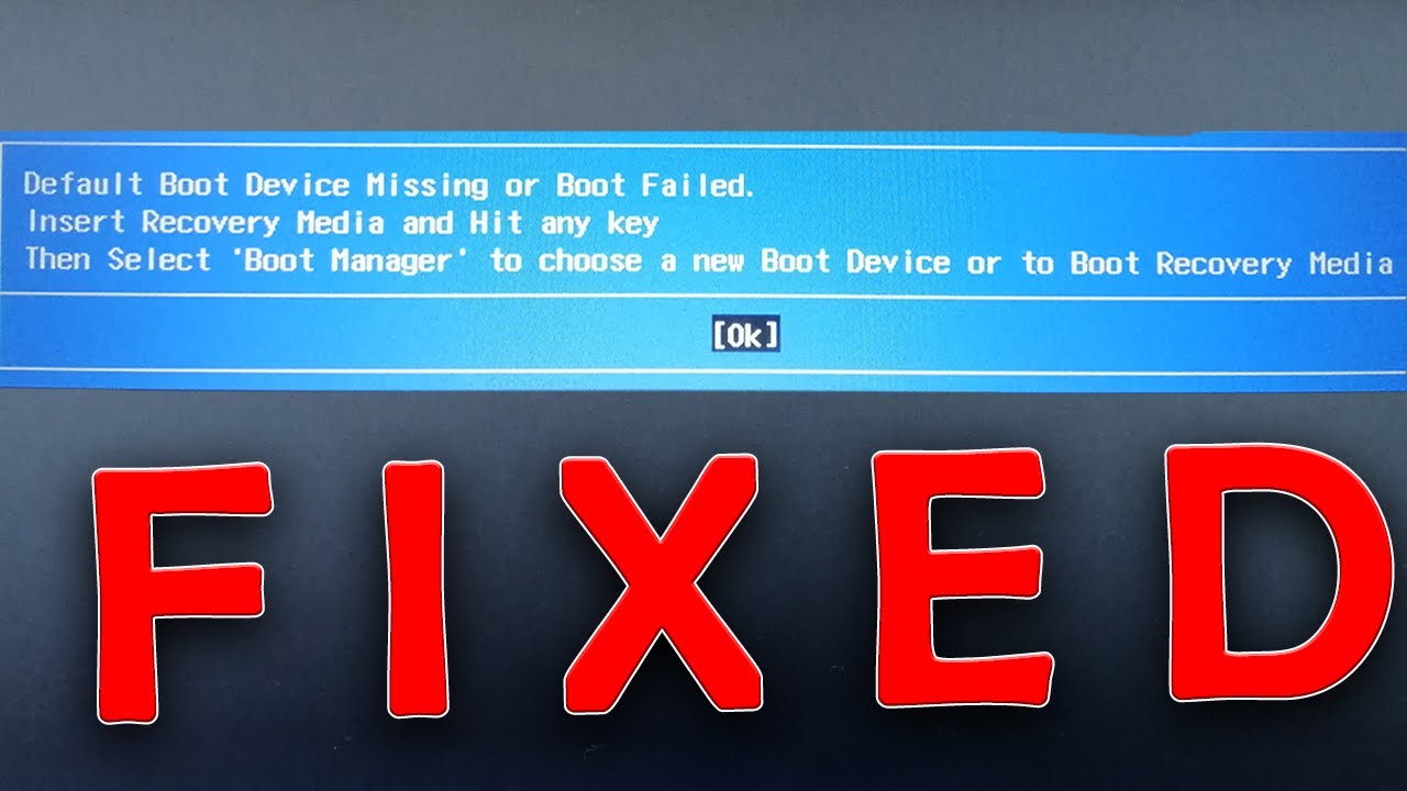 boot failed error
